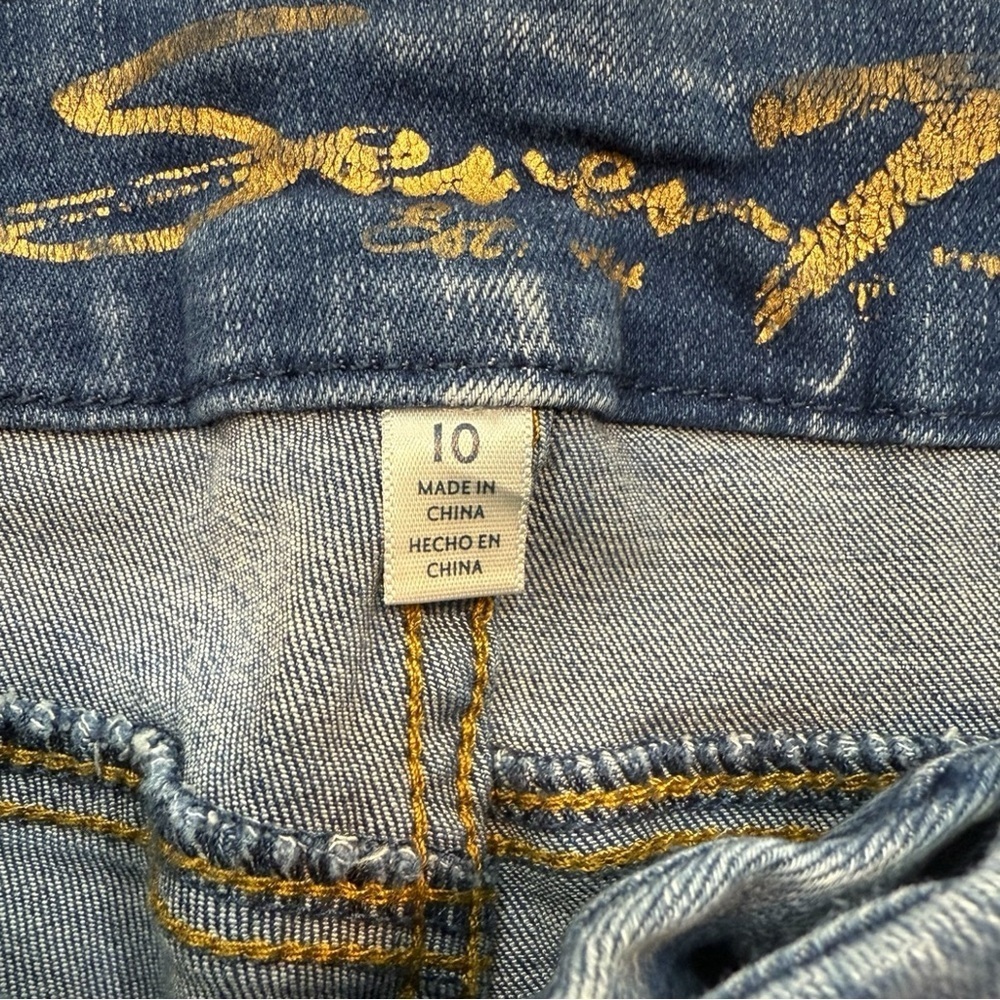 Seven 7 Mid Rise Straight Leg Jeans Size 10 - Picture 5 of 6